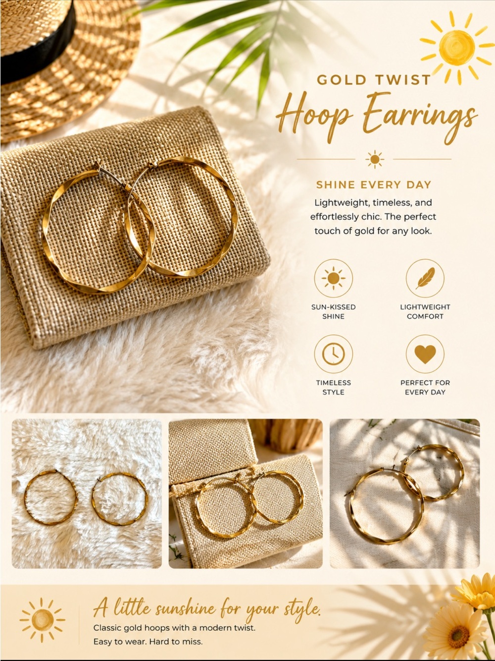 Elegant Gold Hoop Earrings